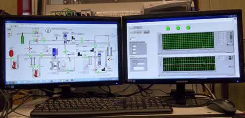 An example of laboratory pilot plant realized in collaboration by NICL and Eurochem Engineering srl with a automation view